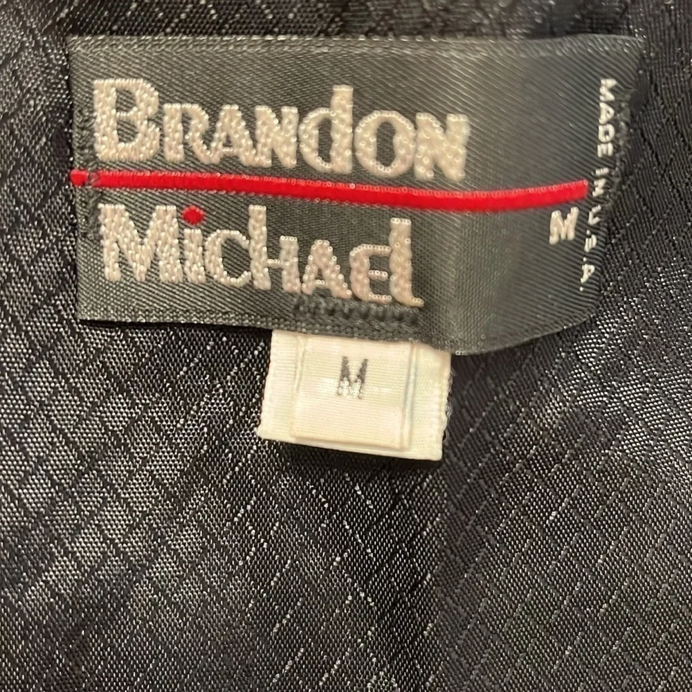 Brandon Michael Vest Medium Multicolored Optical Illusion USA Made